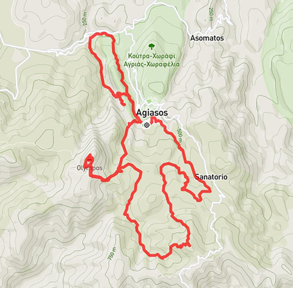 Rock & Trail Lesvos - χάρτης 26χλμ.
