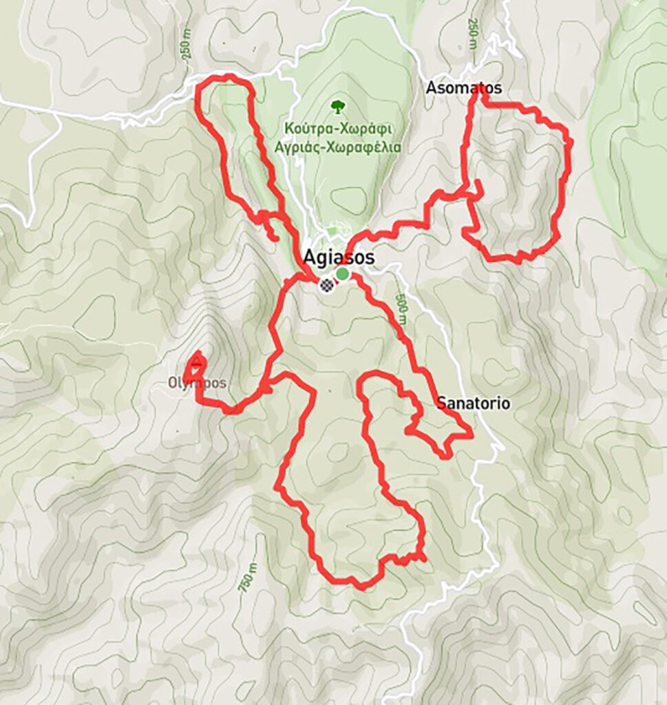 Rock & Trail Lesvos - χάρτης 40χλμ.