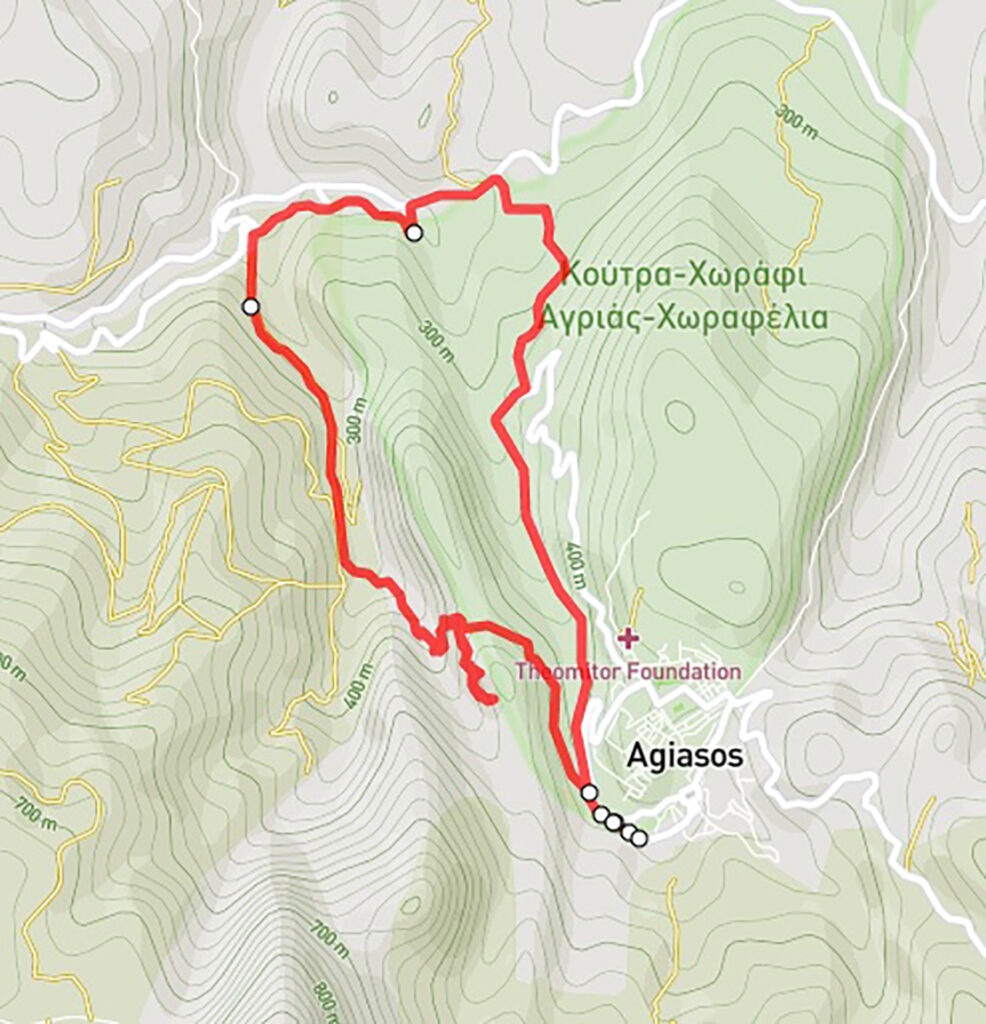 Rock & Trail Lesvos - χάρτης 8χλμ.