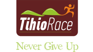 Λογότυπο Tihio race με μήνυμα never give up