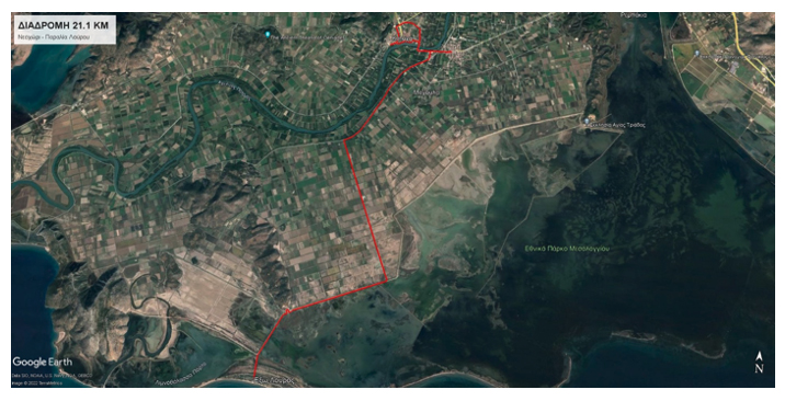 acheloos-run-map-21km