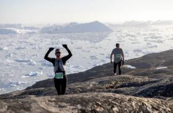 Ένας Έλληνας στον Icefjord Midnight Marathon